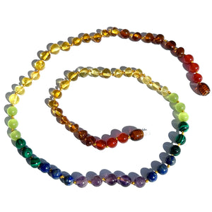 Baltic Amber & Gemstone Rainbow