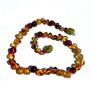 Light Green Amber & Magenta Tiger Eye