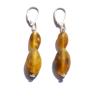 Baltic Amber Asteroid - Pair Of Earrings - Baltic Amber Jewelry