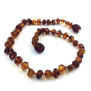 Baltic Amber Dark Cognac - 9.5 Anklet - Baltic Amber Jewelry