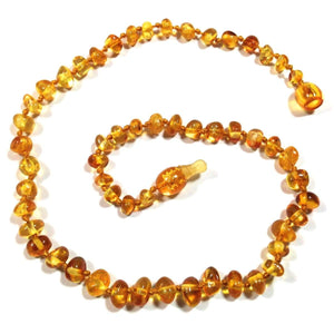 Baltic Amber Honey For Kids - 12 Necklace - Pop Clasp - Baltic Amber Jewelry