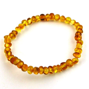 Baltic Amber Honey For Teens & Adults - 7 Bracelet - Baltic Amber Jewelry