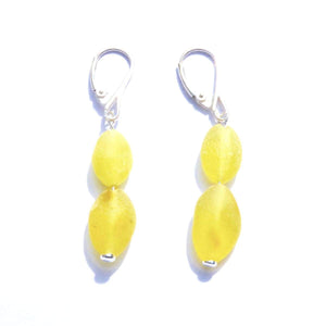 Baltic Amber Lemondrop - Pair Of Earrings - Baltic Amber Jewelry