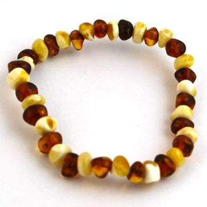 Baltic Amber Milk & Cognac - 7 Bracelet - Baltic Amber Jewelry