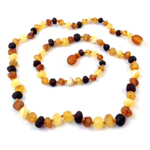 Baltic Amber Multicolored Semi-Polish - 16 Necklace - Baltic Amber Jewelry