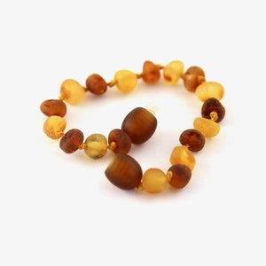 Baltic Amber Nutmeg & Lemondrop - 5.5 Bracelet / Anklet - Twist Clasp - Baltic Amber Jewelry