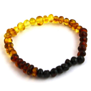 Baltic Amber Rainbow Round - 7 Bracelet - Baltic Amber Jewelry