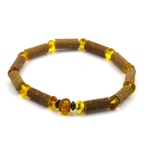 Hazel-Amber Honey - 7 Bracelet - Hazelwood & Baltic Amber Jewelry