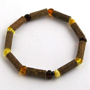 Hazel-Amber Multicolored - 7 Bracelet - Hazelwood & Baltic Amber Jewelry