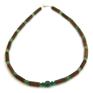 Hazel-Gemstone Green Aventurine - 11 Necklace - Lobster Claw Clasp - Hazelwood & Gemstone Jewelry