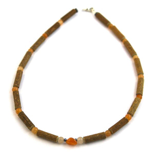 Hazel-Gemstone Orange Aventurine - 13.5 Necklace - Lobster Claw Clasp - Hazelwood & Gemstone Jewelry
