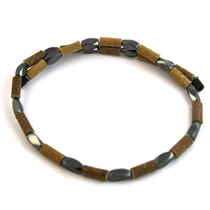 Hazel-Magnetic Twist Hematite - 16 Necklace - Hazelwood & Magnetic Jewelry