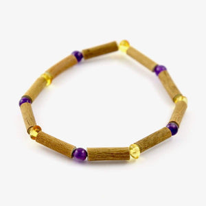 Hazelwood Amber & Amethyst - 7 Bracelet - Hazelwood & Gemstone Jewelry