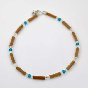 Hazelwood Aqua & Clear - 11 Necklace - Barrel Twist Clasp - Hazelwood Jewelry