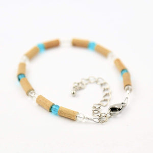 Hazelwood Aqua & Clear - 6-7 Adjustableanklet - Hazelwood Jewelry