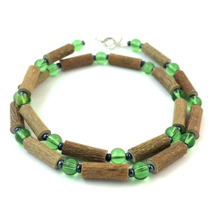 Hazelwood Green & Hematite - 16 Necklace - Hazelwood Jewelry