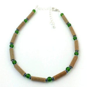 Hazelwood Green & Hematite - 9.5-10.5 Adjustable Anklets - Hazelwood Jewelry