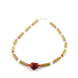 Hazelwood Red Heart - 11 Necklace - Barrel Twist Clasp - Hazelwood Jewelry