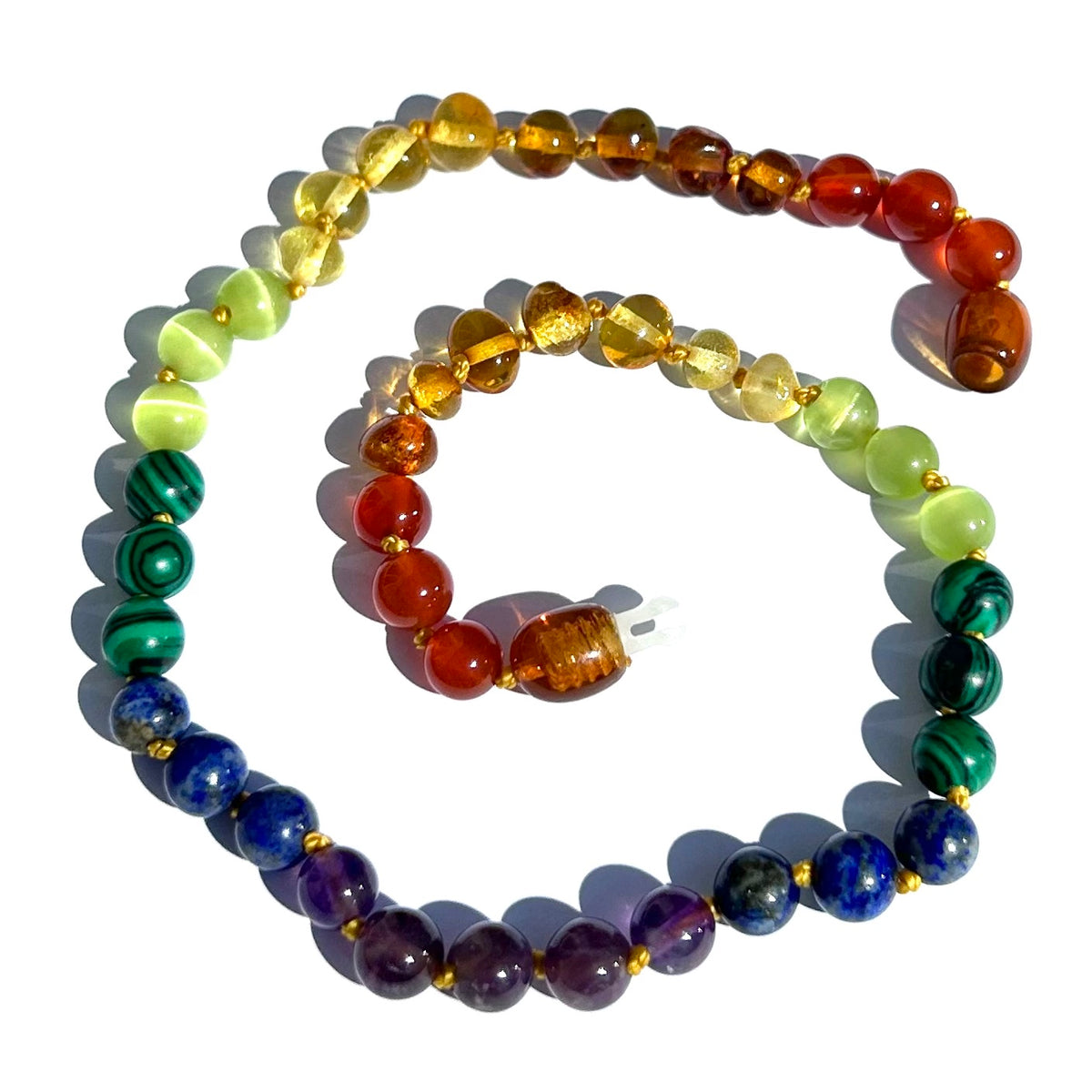 Baltic Amber &amp; Gemstone Rainbow