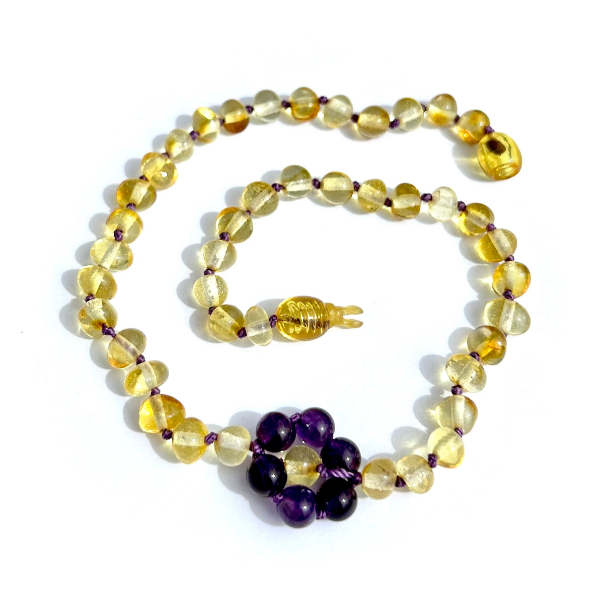 Lemon Amber &amp; Amethyst Flower