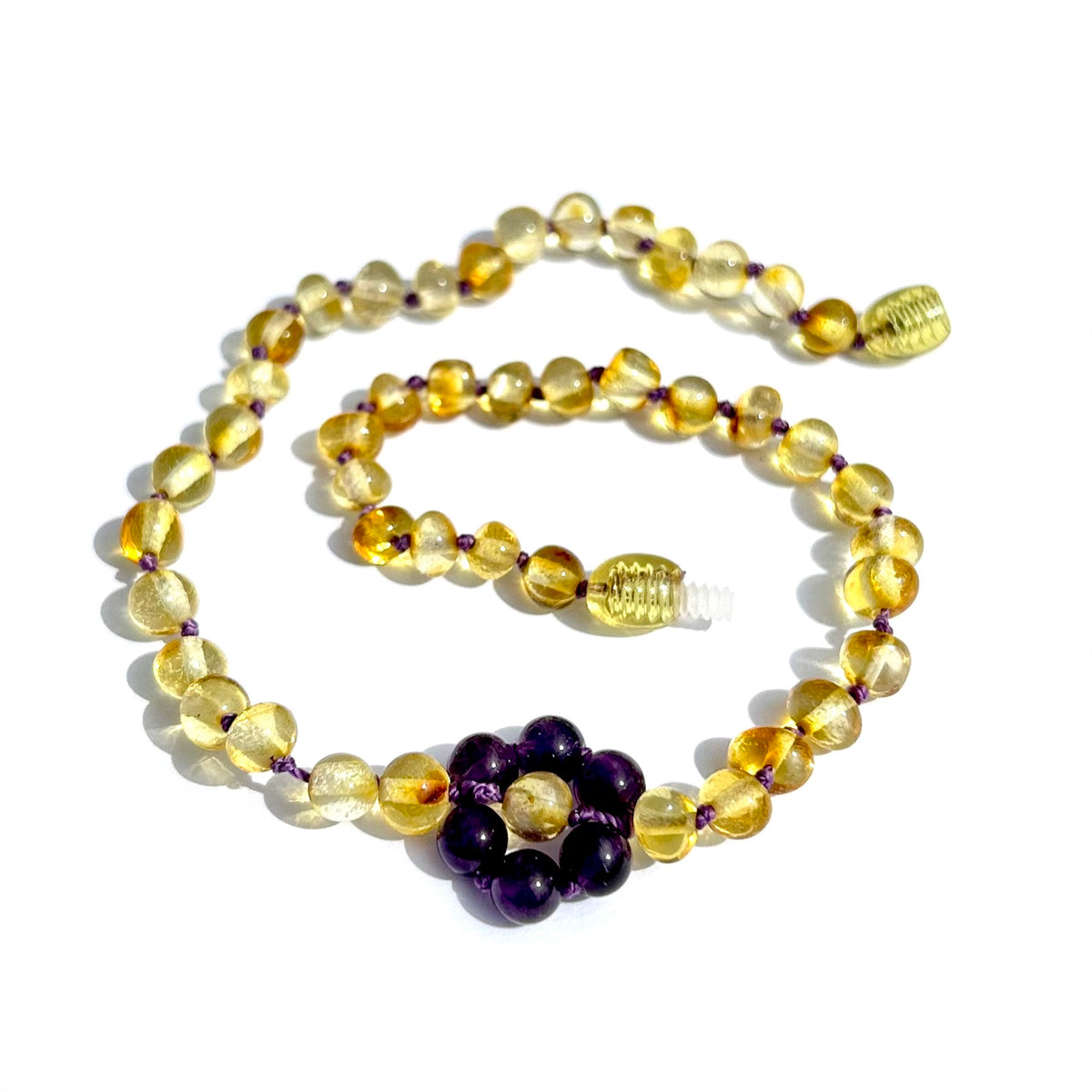 Lemon Amber &amp; Amethyst Flower