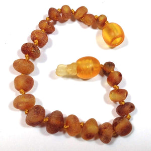 Baltic Amber Cinnamon - 5.5 Bracelet / Anklet - Pop Clasp - Baltic Amber Jewelry