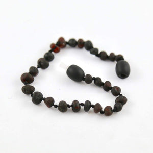 Baltic Amber Coffee - 5.5 Bracelet / Anklet - Twist Clasp - Baltic Amber Jewelry