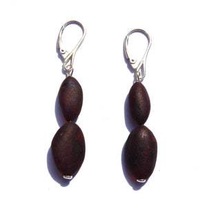 Baltic Amber Coffee - Pair Of Earrings - Baltic Amber Jewelry