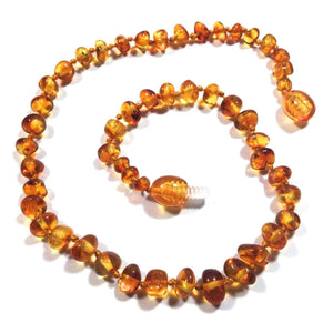 Baltic Amber Honey For Kids - 12 Necklace - Twist Clasp - Baltic Amber Jewelry