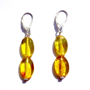 Baltic Amber Honey For Teens & Adults - Pair Of Earrings - Baltic Amber Jewelry