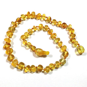 Baltic Amber Lemon - 12 Necklace - Pop Clasp - Baltic Amber Jewelry
