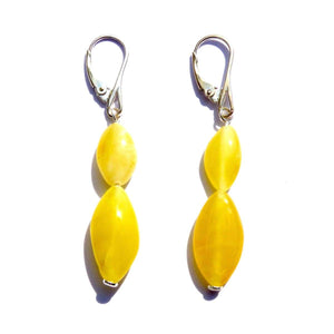 Baltic Amber Milk & Butter - Pair Of Earrings - Baltic Amber Jewelry