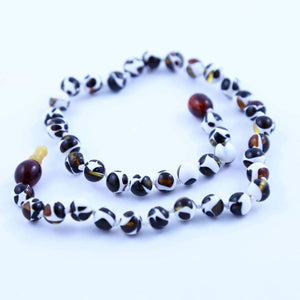 Baltic Amber Mosaic - 14 Necklace - Pop Clasp - Baltic Amber Jewelry