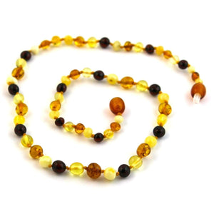 Baltic Amber Multicolored Round - 16 Necklace - Baltic Amber Jewelry