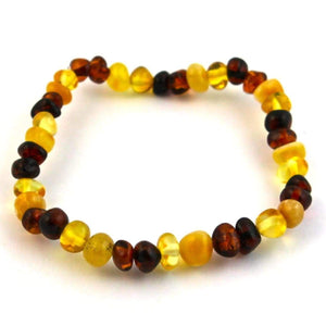 Baltic Amber Multicolored Round - 7 Bracelet - Baltic Amber Jewelry