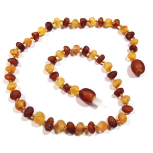 Baltic Amber Nutmeg & Lemondrop - 12 Necklace - Twist Clasp - Baltic Amber Jewelry