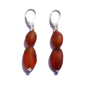 Baltic Amber Nutmeg - Pair Of Earrings - Baltic Amber Jewelry