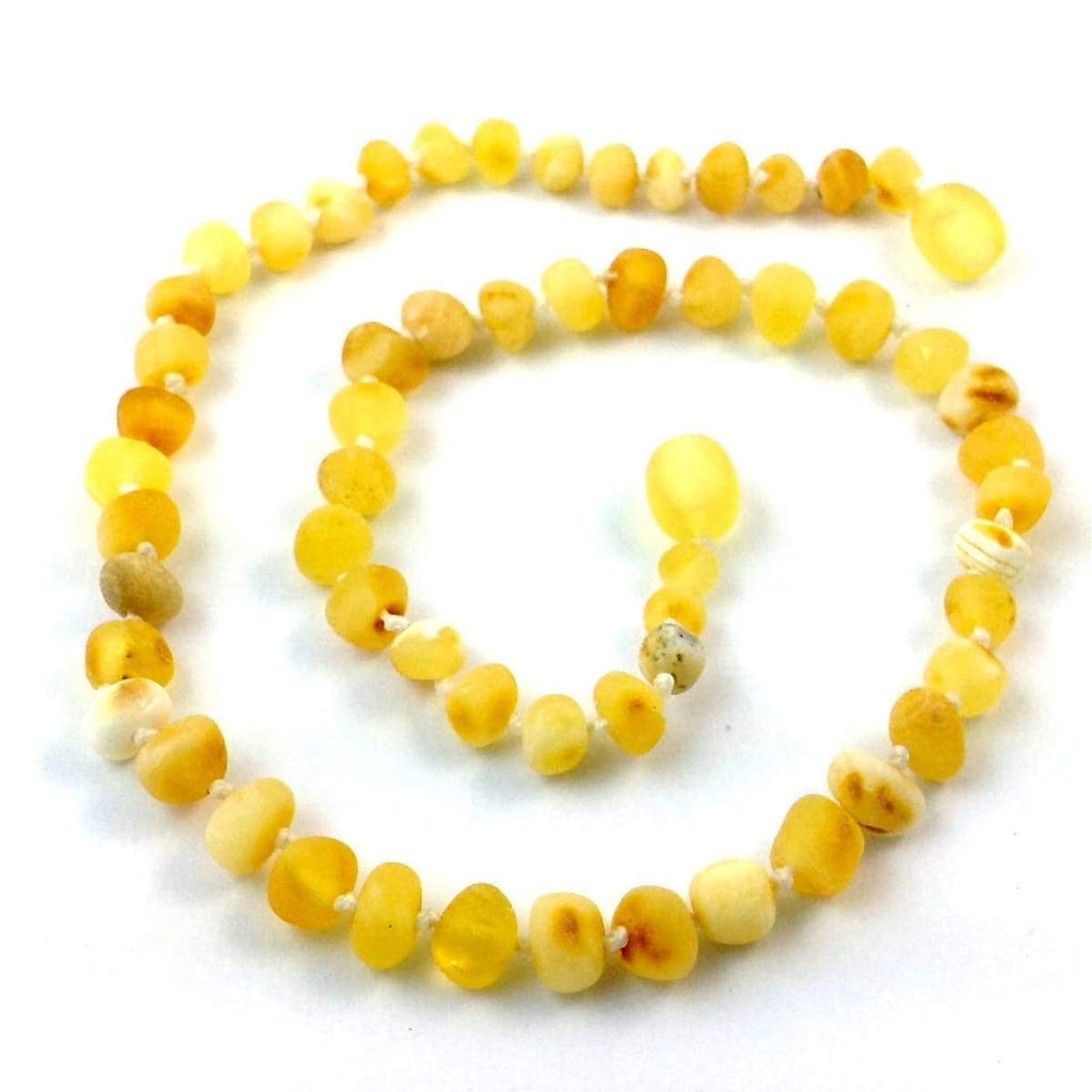 Butter ROUND beads Baltic amber necklace