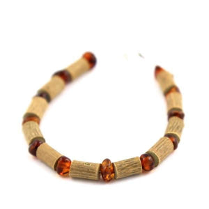 Hazel-Amber Cognac - 6-7 Adjustable Anklet - Lobster Claw Clasp - Hazelwood & Baltic Amber Jewelry