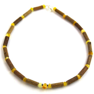 Hazel-Amber Milk & Butter - 11 Necklace - Lobster Claw Clasp - Hazelwood & Baltic Amber Jewelry
