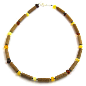 Hazel-Amber Multicolored - 11 Necklace - Lobster Claw Clasp - Hazelwood & Baltic Amber Jewelry