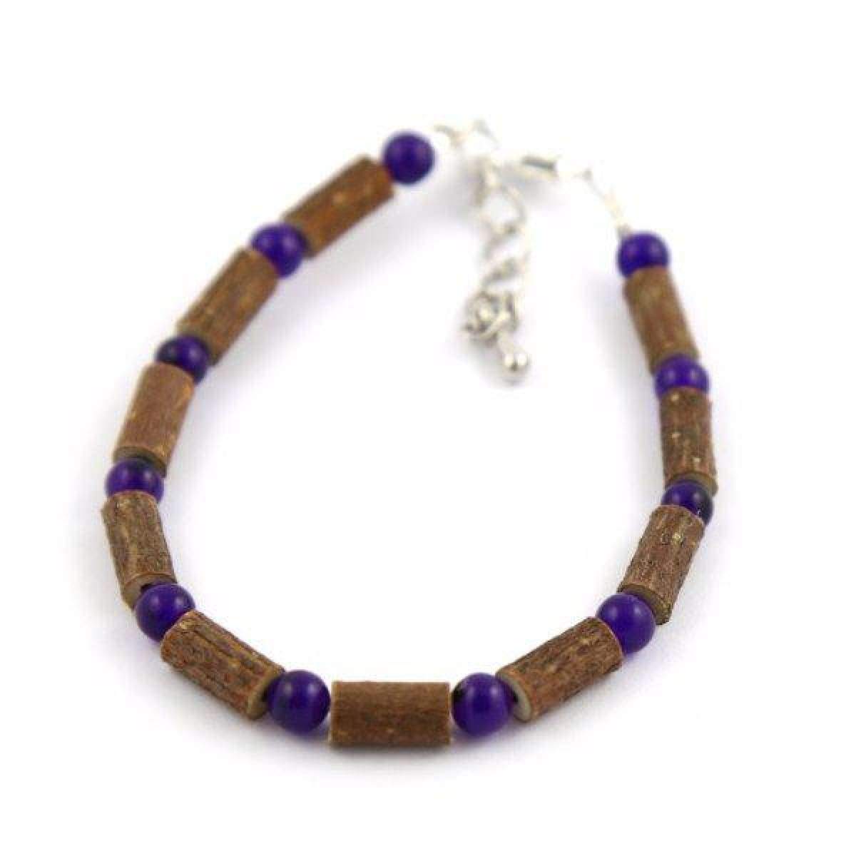 Hazel-Gemstone Amethyst - 6-7 Adjustable Anklet - Lobster Claw Clasp - Hazelwood & Gemstone Jewelry