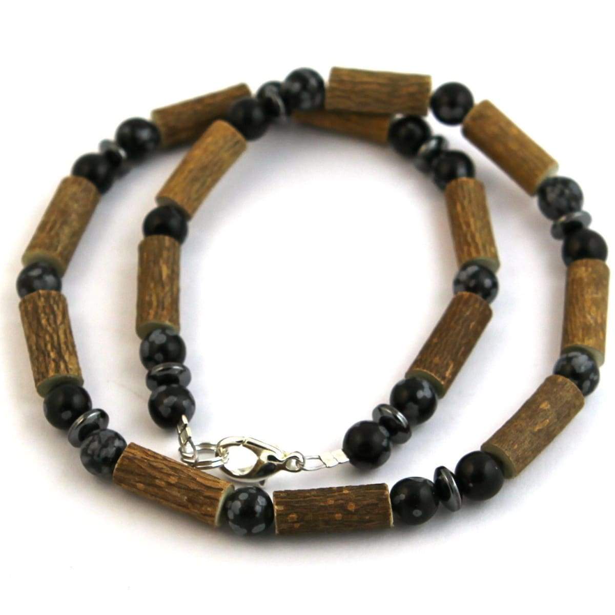 Hazel-Gemstone Black Obsidian - 16 Necklace - Lobster Claw Clasp - Hazelwood &amp; Gemstone Jewelry