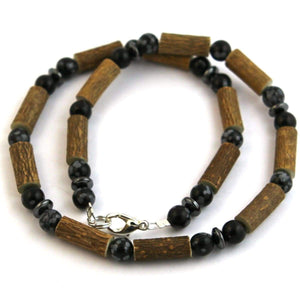 Hazel-Gemstone Black Obsidian - 16 Necklace - Lobster Claw Clasp - Hazelwood & Gemstone Jewelry