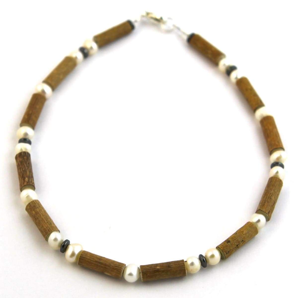 Hazel-Gemstone Freshwater Pearl - 11 Necklace - Lobster Claw Clasp - Hazelwood &amp; Gemstone Jewelry