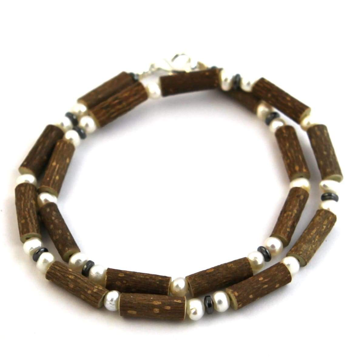 Hazel-Gemstone Freshwater Pearl - 16 Necklace - Lobster Claw Clasp - Hazelwood &amp; Gemstone Jewelry