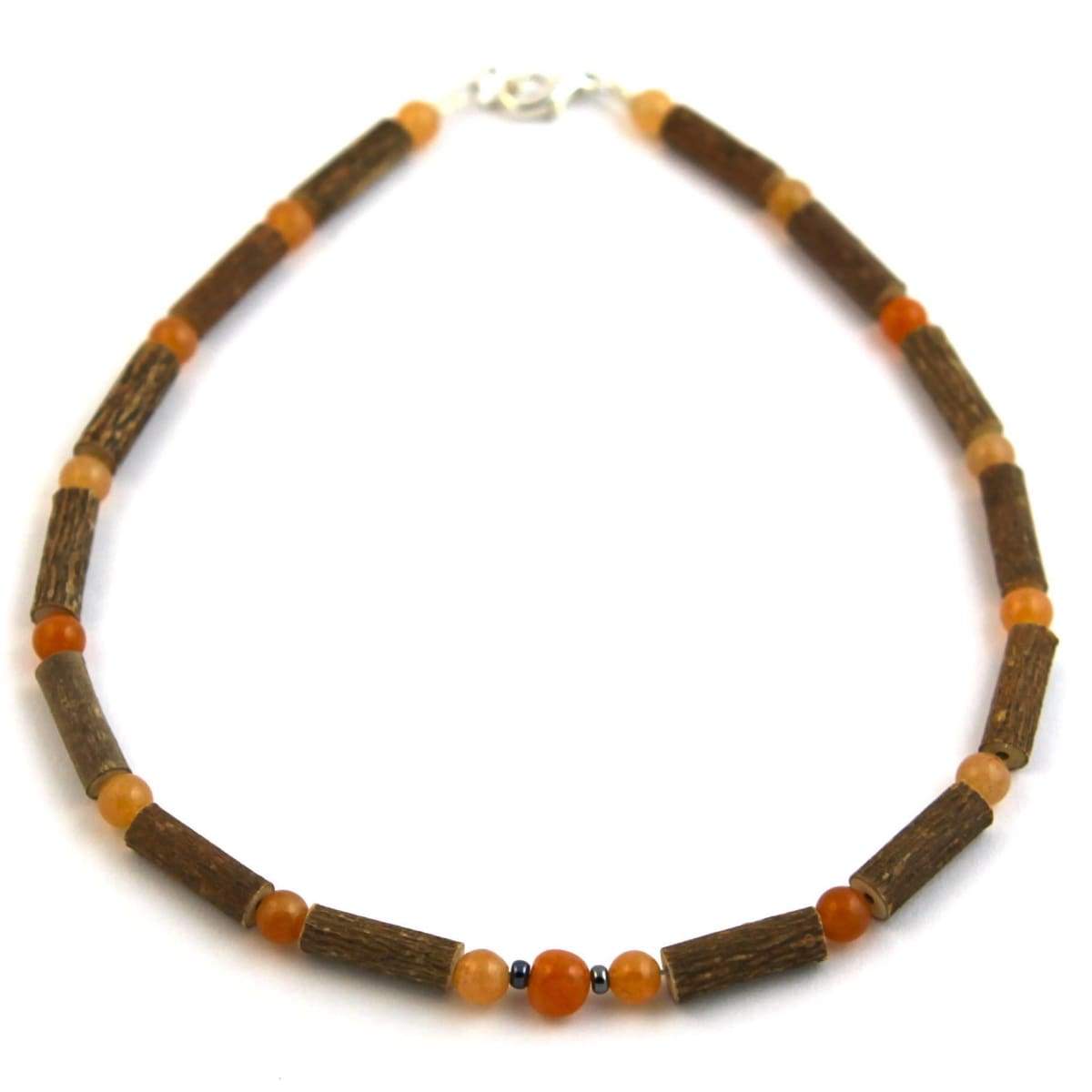 Hazel-Gemstone Orange Aventurine - 11 Necklace - Lobster Claw Clasp - Hazelwood &amp; Gemstone Jewelry