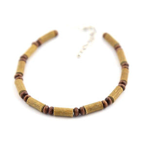Hazelwood All Brown For Kids - 6-7 Adjustable Anklet - Lobster Claw Clasp - Hazelwood Jewelry