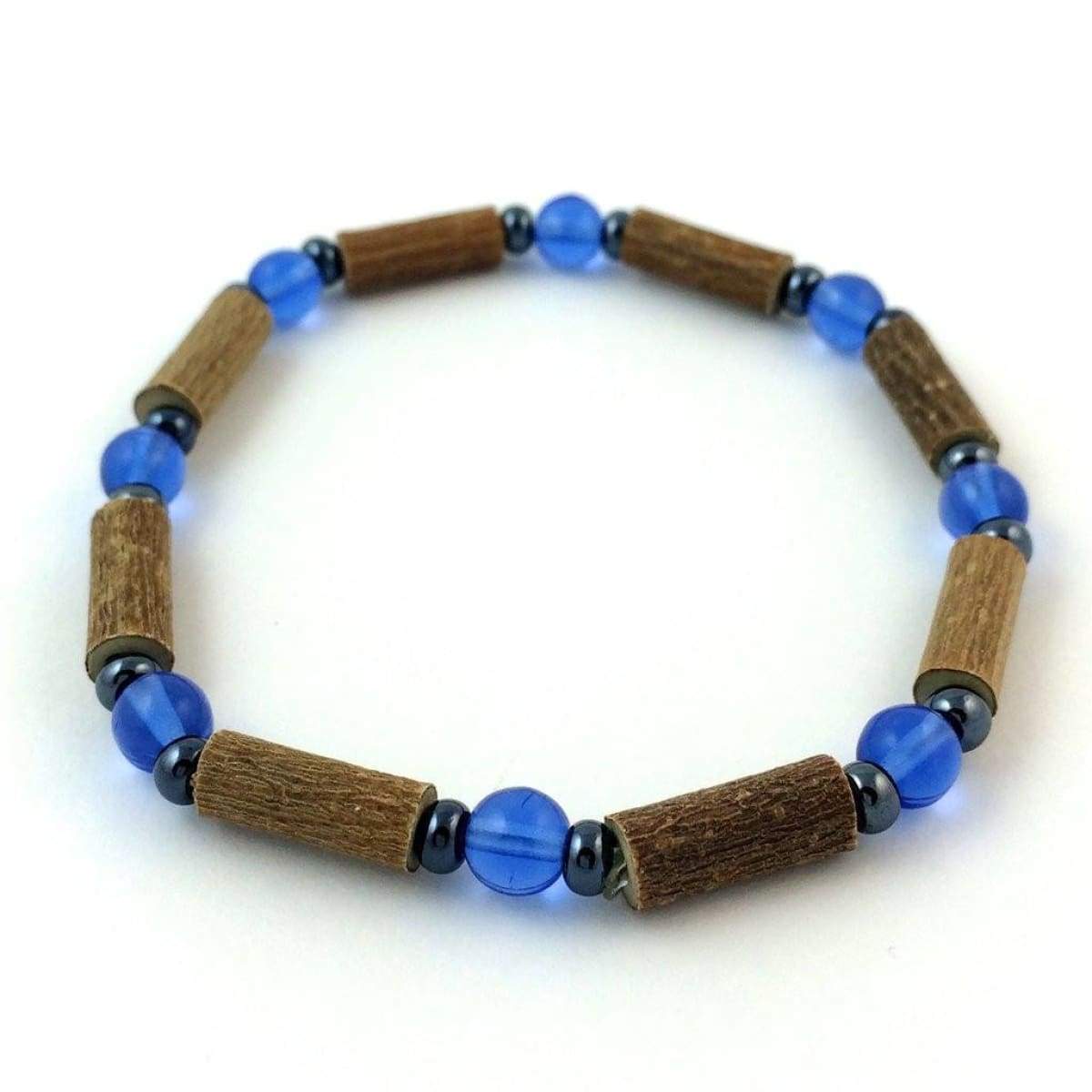 Hazelwood Blue &amp; Hematite - 7 Bracelet - Hazelwood Jewelry