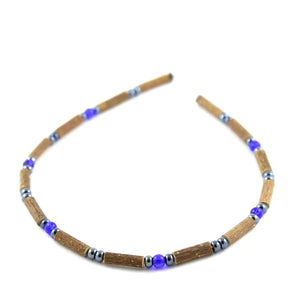 Hazelwood Dark Blue & Hematite - 11 Necklace - Barrel Clasp - Hazelwood Jewelry